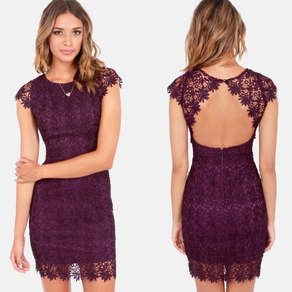 Lulus Rubber Ducky Suite Life Backless Lace Dress